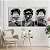 Quadro Decorativo Canvas Trio Retratos Mulheres Sem Rosto Preto e Branco - Imagem 2