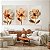 Quadro Decorativo Canvas Trio Flores em Tons Terrosos Pétalas Finas - Imagem 4