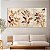 Quadro Decorativo Canvas Trio Composição Ramos e Folhas em Tons Terrosos - Imagem 1