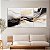 Quadro Decorativo Canvas Trio Pintura Abstrata Preto Branco e Dourado - Imagem 3