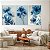 Quadro Decorativo Canvas Trio Flores Azuis Pétalas Finas - Imagem 3
