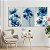 Quadro Decorativo Canvas Trio Flores Azuis Pétalas Finas - Imagem 5