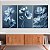Quadro Decorativo Canvas Trio Composição Flores Azuis Pétalas Claras - Imagem 5