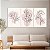 Quadro Decorativo Canvas Trio Ilustrações Florais Fundo Claro - Imagem 5