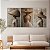 Quadro Decorativo Canvas Trio Mulheres com Vestidos e Chapéus Palha Linho - Imagem 2