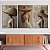 Quadro Decorativo Canvas Trio Mulheres com Vestidos e Chapéus Palha Linho - Imagem 1