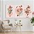 Quadro Decorativo Canvas Trio Flores em Traços Minimalistas Tons Terrosos - Imagem 3