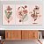 Quadro Decorativo Canvas Trio Flores em Traços Minimalistas Tons Terrosos - Imagem 4