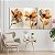 Quadros Decorativos Trio em Flutuante Flores com Pétalas Finas e Tons Terrosos - Imagem 3