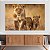 Quadro Decorativo Flutuante Animais Leoa com Dois Filhotes Horizontal - Imagem 2