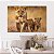 Quadro Decorativo Flutuante Animais Leoa com Dois Filhotes Horizontal - Imagem 4