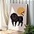 Quadro Decorativo Canvas Abstrato Círculo Amarelo com Leão Vertical - Imagem 3
