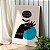 Quadro Decorativo Canvas Abstrato Círculo Azul Mão com Flor Vertical - Imagem 3