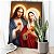 Quadro Decorativo Canvas Religioso Sagrado Coração de Jesus e Maria Vertical - Imagem 3