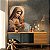 Quadro Decorativo Canvas Religioso Virgem Maria com Rosas Vertical - Imagem 2
