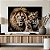 Quadro Decorativo Canvas Família de Leões com Um Filhote Horizontal - Imagem 5