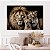 Quadro Decorativo Canvas Família de Leões com Um Filhote Horizontal - Imagem 4