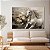 Quadro Decorativo Flutuante Animais Pintura Cavalo Branco Detalhes Dourados Horizontal - Imagem 2
