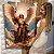 Quadro Decorativo Flutuante Religioso Arcanjo com Espada Vertical - Imagem 1