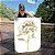Quadro Decorativo Canvas Flor em Dourado Brilhante Vertical - Imagem 1
