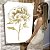 Quadro Decorativo Canvas Flor em Dourado Brilhante Vertical - Imagem 6