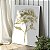 Quadro Decorativo Flutuante Flor em Dourado Brilhante Vertical - Imagem 2