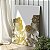 Quadro Decorativo Canvas Flor em Dourado Brilhante Vertical - Imagem 2