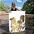 Quadro Decorativo Canvas Flor em Dourado Brilhante Vertical - Imagem 1