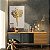 Quadro Decorativo Canvas Flor em Dourado Brilhante Vertical - Imagem 2