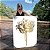 Quadro Decorativo Canvas Flor em Dourado Brilhante Vertical - Imagem 1
