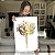 Quadro Decorativo Canvas Flor em Dourado Brilhante Vertical - Imagem 5