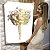 Quadro Decorativo Canvas Flor em Dourado Brilhante Vertical - Imagem 6
