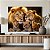 Quadro Decorativo Canvas Família de Leões 3 Filhotes Horizontal - Imagem 5