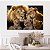 Quadro Decorativo Canvas Família de Leões 3 Filhotes Horizontal - Imagem 2