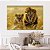 Quadro Decorativo Canvas Casal de Leões Horizontal - Imagem 3