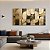 Quadro Decorativo Canvas Abstrato Moderno Luxo Horizontal - Imagem 2