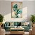 Quadro Decorativo Canvas Folhas Esverdeadas e Fundo Abstrato Vertical - Imagem 4