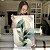 Quadro Decorativo Canvas Folhas Esverdeadas e Fundo Abstrato Vertical - Imagem 6
