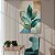 Quadro Decorativo Canvas Folhas Esverdeadas e Fundo Abstrato Vertical - Imagem 4