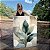 Quadro Decorativo Canvas Folhas Esverdeadas e Fundo Abstrato Vertical - Imagem 1