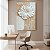 Quadro Decorativo Canvas Floral Abstrato Branco Flor de Hibisco Vertical - Imagem 2