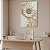 Quadro Decorativo Canvas Floral Abstrato Branco Girassol Vertical - Imagem 2