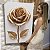Quadro Decorativo Canvas Floral Rosa Dourada Brilhante Luxo - Imagem 5