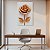 Quadro Decorativo Canvas Floral Rosa Dourada Brilhante Luxo - Imagem 3
