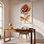 Quadro Decorativo Canvas Floral Rosa Dourada Brilhante Luxo - Imagem 2