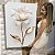 Quadro Decorativo Canvas Floral Lírio Branco e Dourado Luxo - Imagem 5