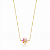 Corrente com Pingente Flor Colorido Ouro - Imagem 1