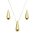 Conjunto de Gota Lisa Grande Ouro - Imagem 1