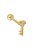 Piercing Chave com Zircônia Ouro - Imagem 1