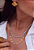 Colar com Elos e Pedras Baguete Aço Dourado - Imagem 2